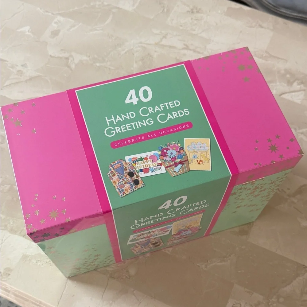 Hand Crafted Greeting Cards Set with a Keepsake Box - 40 Pack - All Occasions - Picture 3 of 5